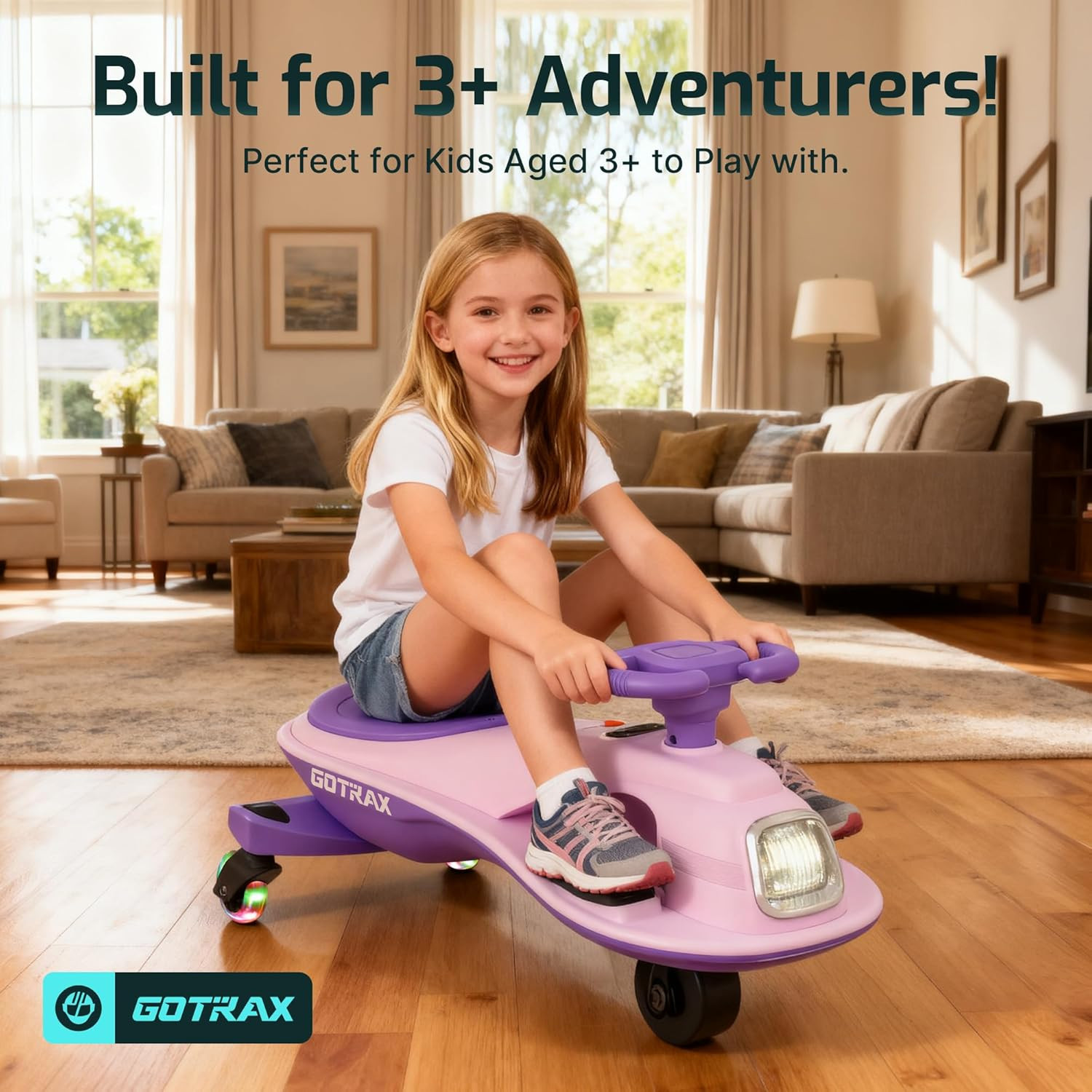 Gotrax WG1 Electric Wiggle Car for Kids, 12V Big Battery up to 120Min Playtime,