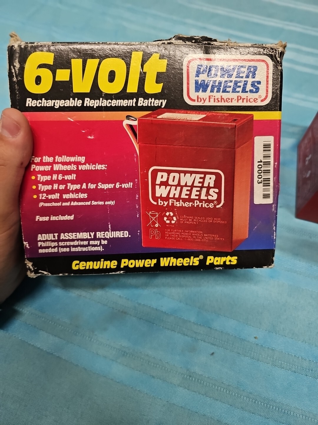 Fisher-Price Power Wheels 6-Volt Rechargeable Battery (Untested)