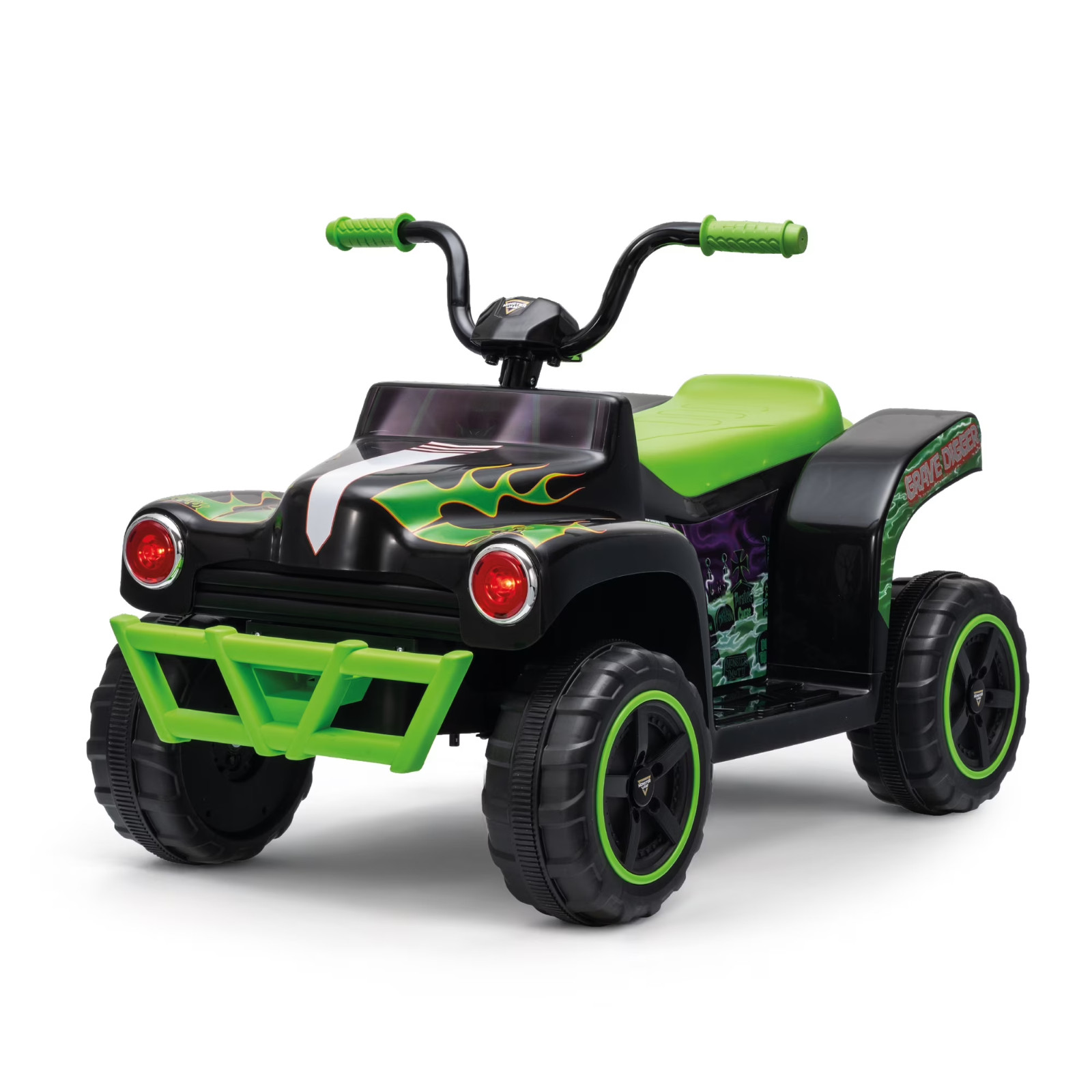 Monster Jam Grave Digger ATV 12V Electric Vehicle w/Cool Graphics, Ages 3+