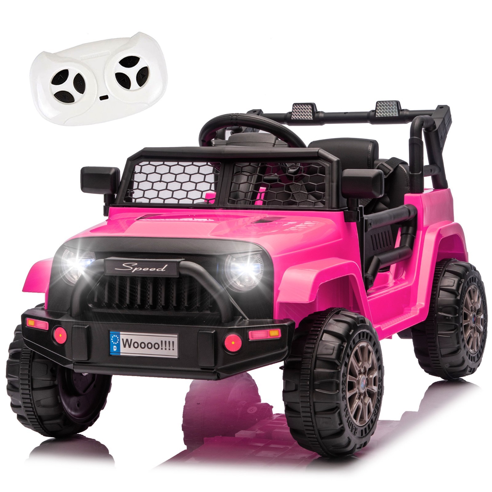 12V Kids Ride On Toys Truck w/Remote, Electric Toddler Ride on Car for Kids,Pink