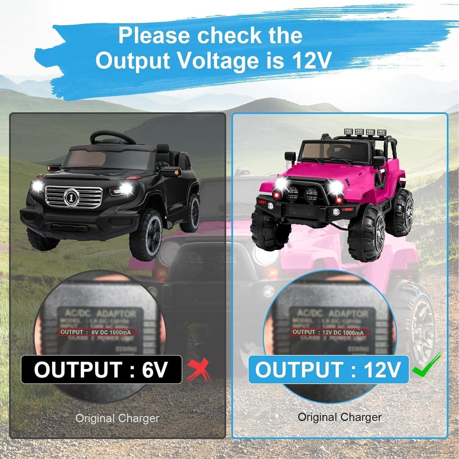 Fast Charging 12V Electric Toy Car Charger for Kids – Safety Features Included