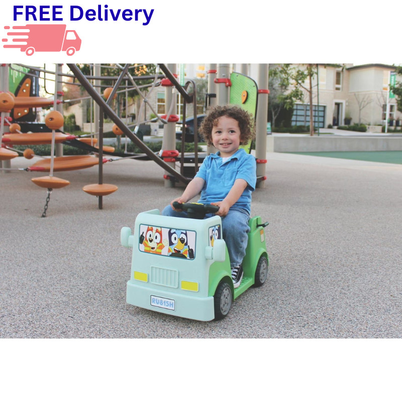 Bluey 6V Garbage Truck Ride-On Kids Electric Vehicle Toy w/ Dump Function