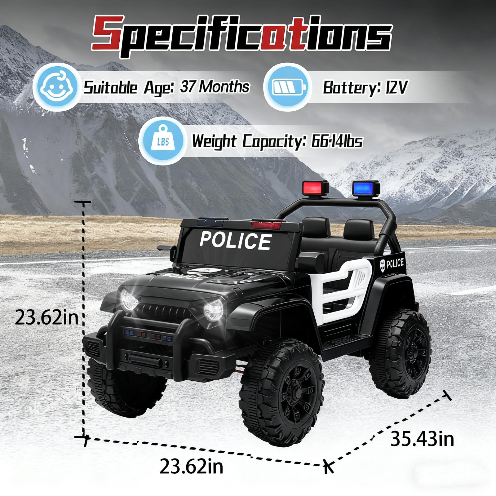 12V Kids Electric Car Ride on Toys w/Remote,Battery Powered Jeep for Boys Girls
