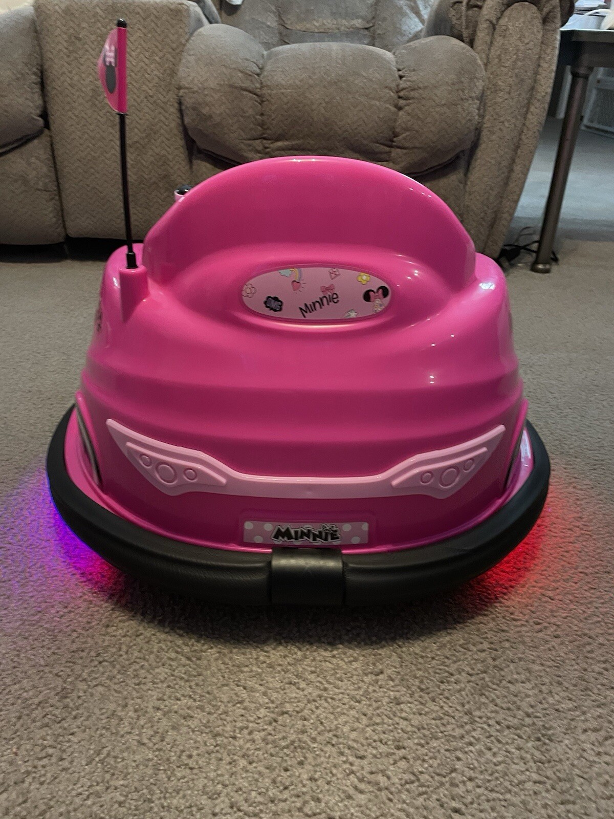 Flybar Disney Minnie 6V Bumper Car Ride-On Toy for Kids – Fun Adventure!