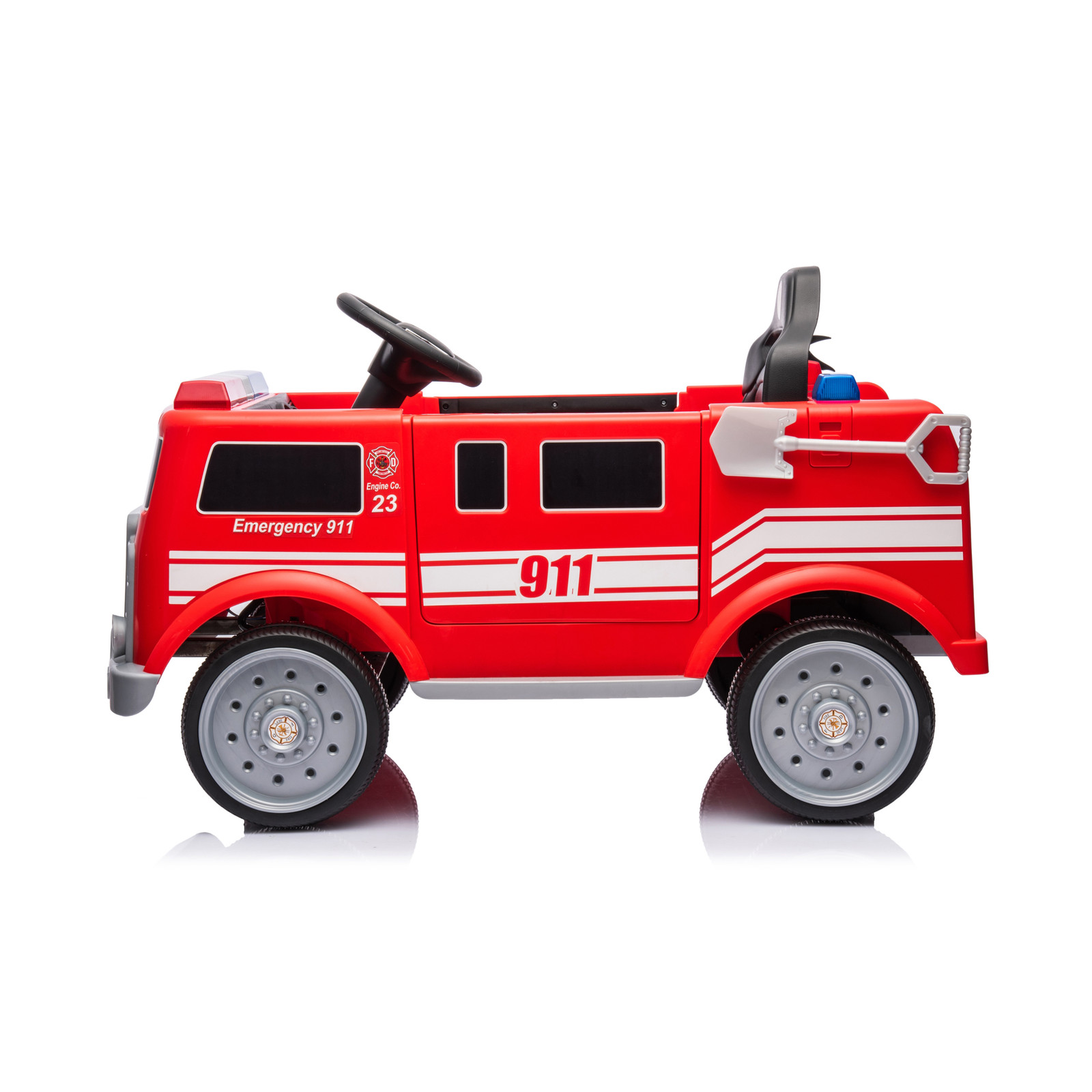12V Freddo Firetruck Ride On Toy Car 1 Seater Electric Fire Truck with Remote