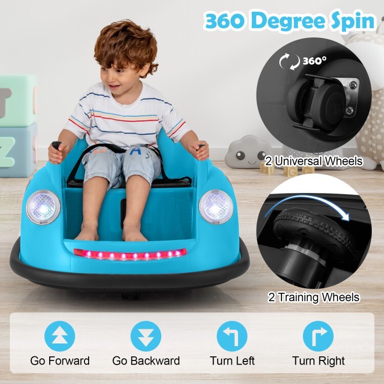 12V Battery Powered Kids Ride on Electric Bumper Car Gift Kids w/Remote Control