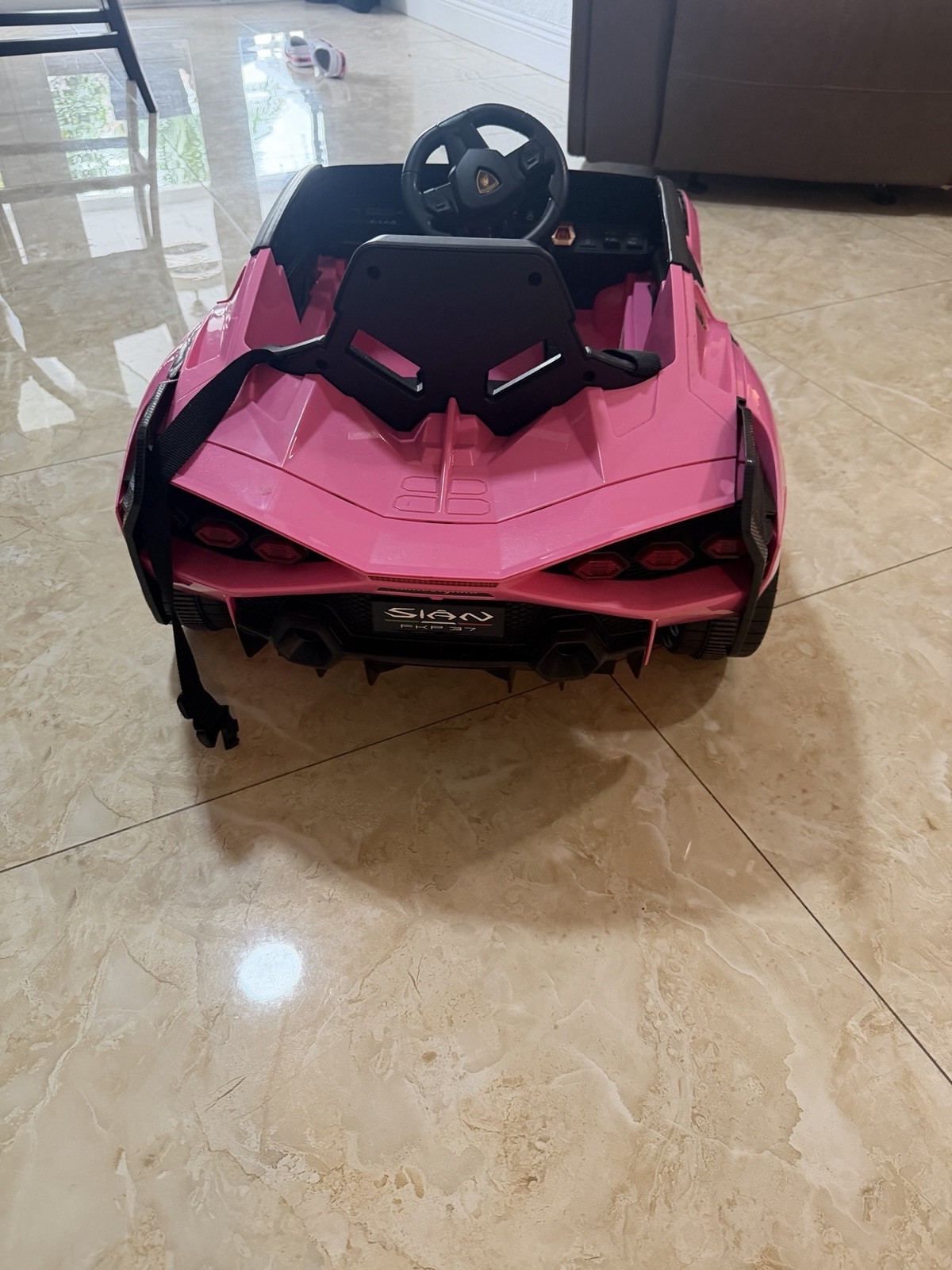 Lamborghini Sian Pink Battery Operated Ride-On Toy Car for Kids 3-7 Years