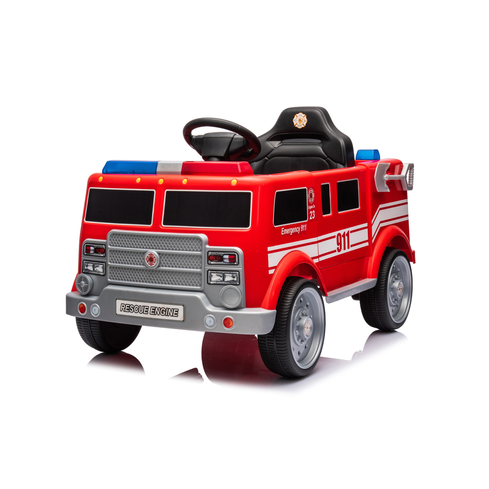 12V Freddo Firetruck Ride On Toy Car 1 Seater Electric Fire Truck with Remote