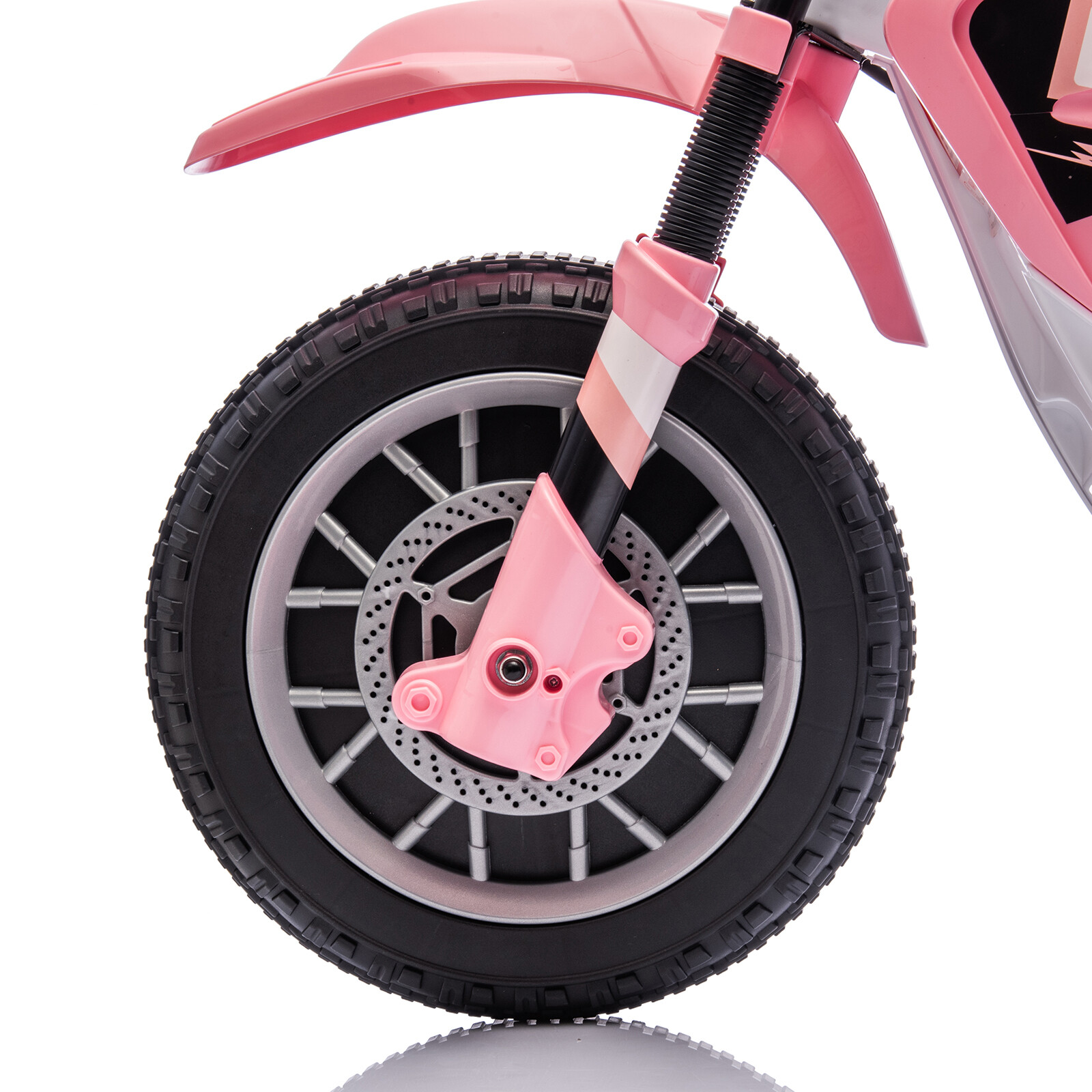 12V Kids Ride On Motorbike Motorcycle Dirt Bike with Music,Training Wheels Pink