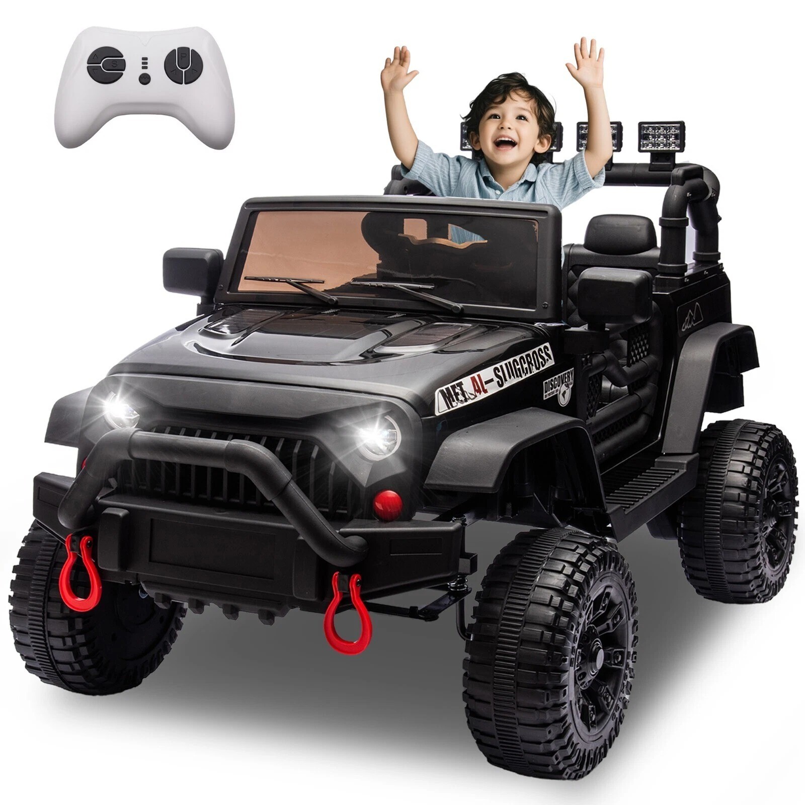24V Kids Electric Jeep Ride on Car Toy 400W Power Wheels W/ Remote Control Music