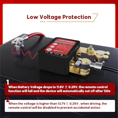 12V 24V 250A Black Remote Battery Disconnect 250A Battery Disconnect Switch