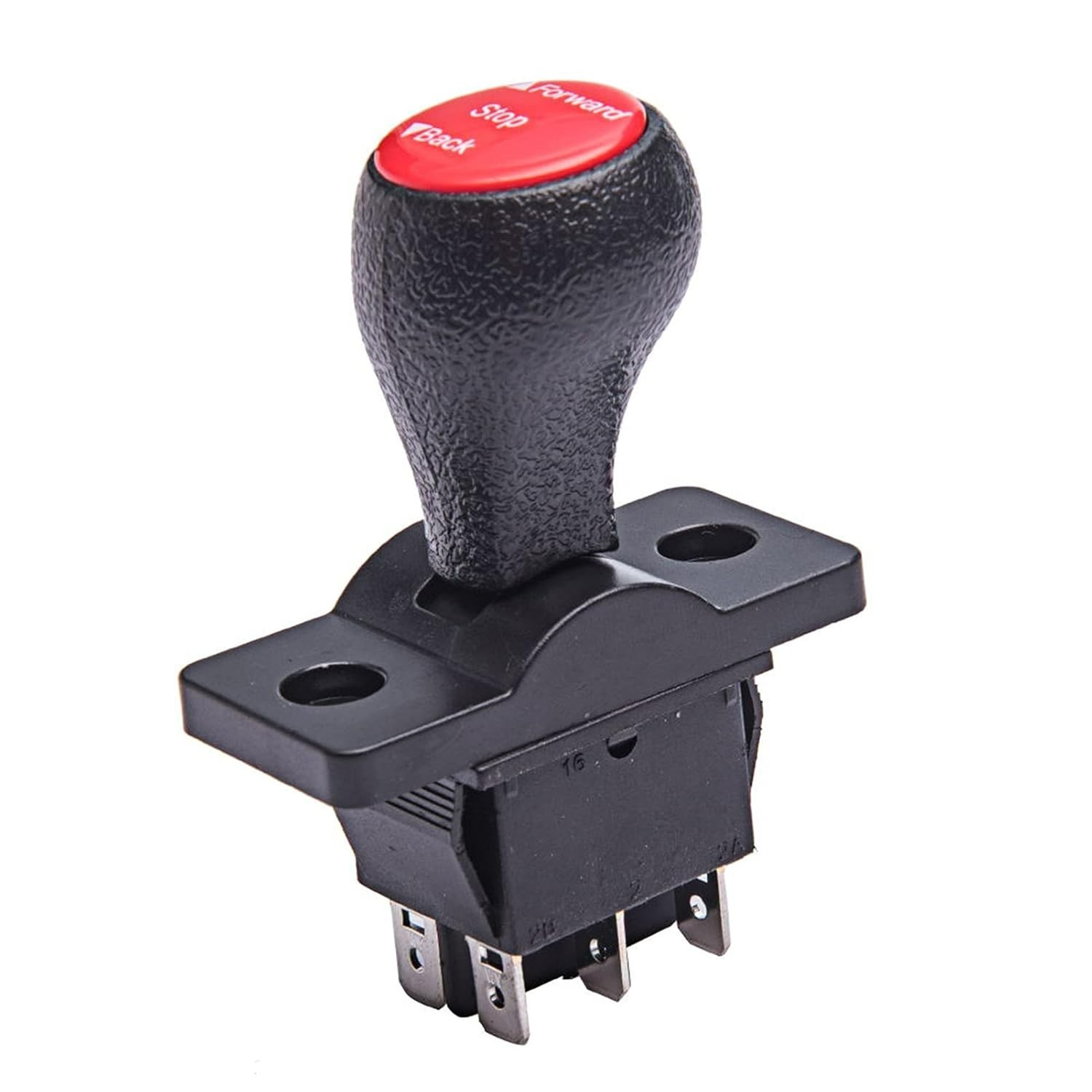 New! Forward/Stop/Back Shifter, 6 Prong with Plate, Black and Red