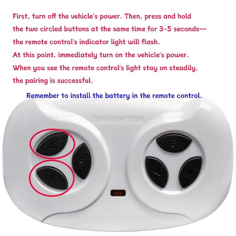 JR1602FCC 2.4G Remote Control for 12V Ride on Car Compatible ANPABO Mercedes