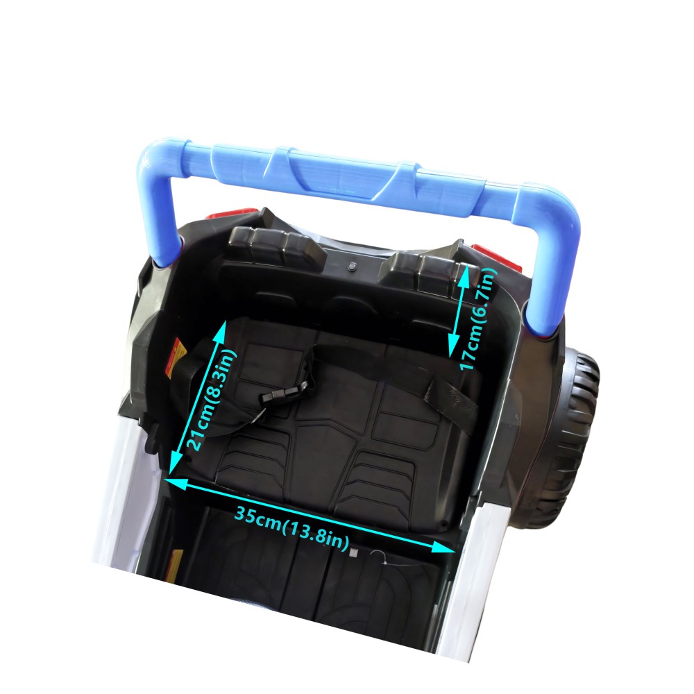 12V Kids Electric Ride On Car Blue 2.4G Remote Control Manual Drive Swing Toy