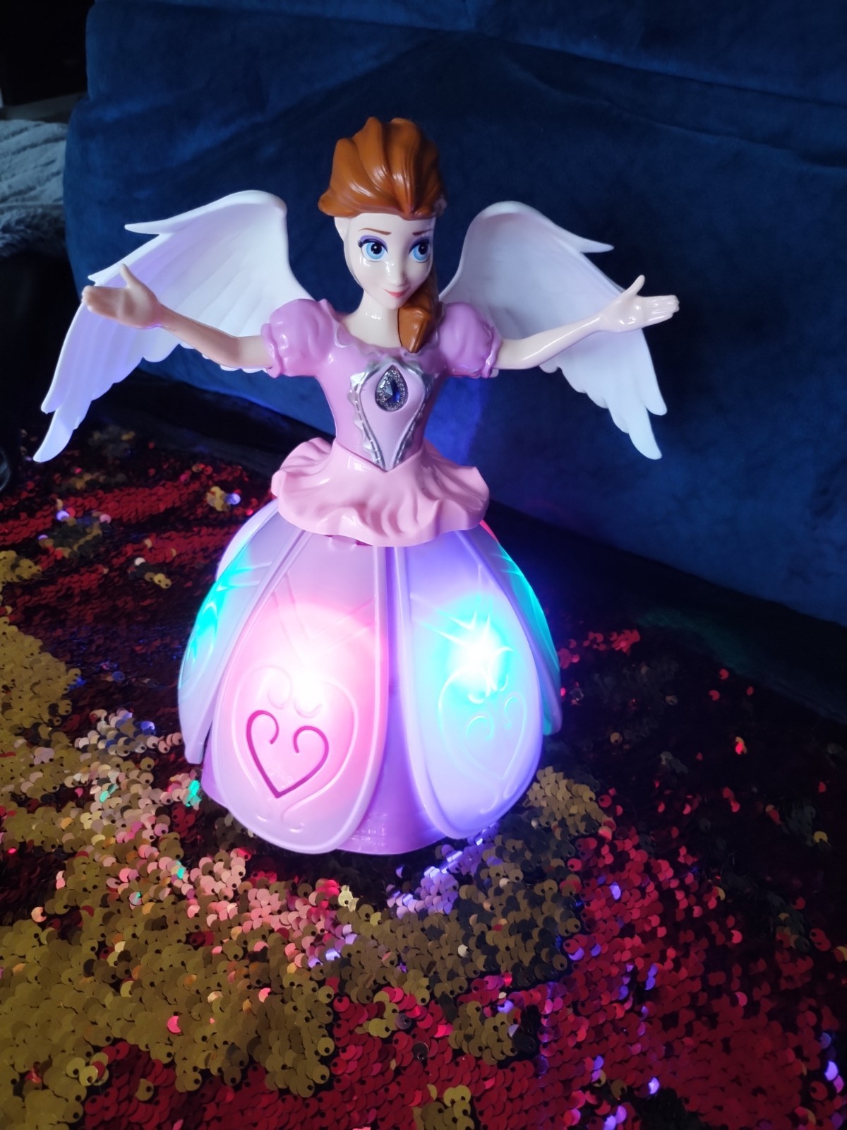 Dancing Angel Lighting Music Rotate Beautiful Doll Robot Toy Best Gift For Girls