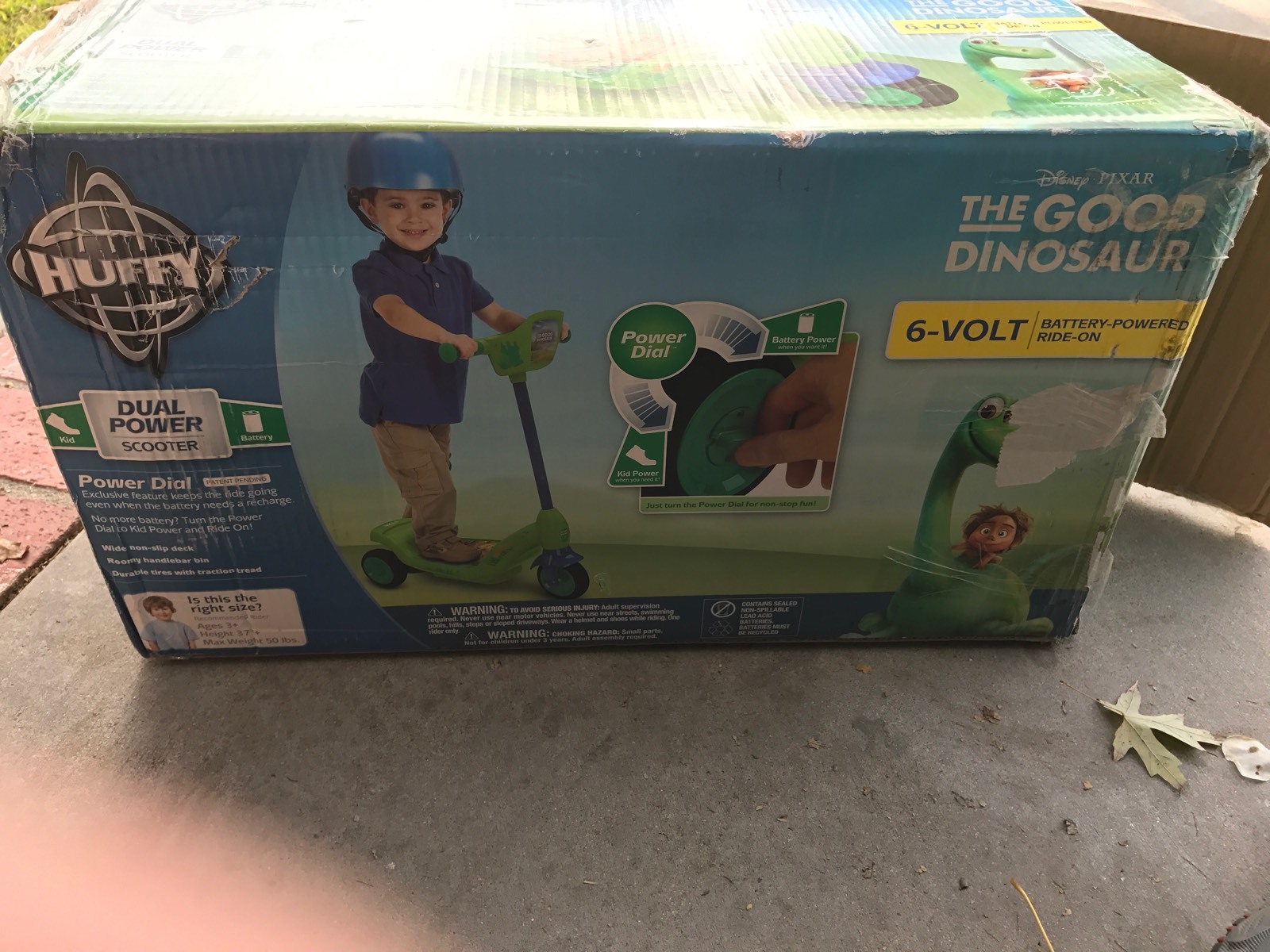 Huffy Disney Pixar The Good Dinosaur 6v Battery Powered Ride on Scooter