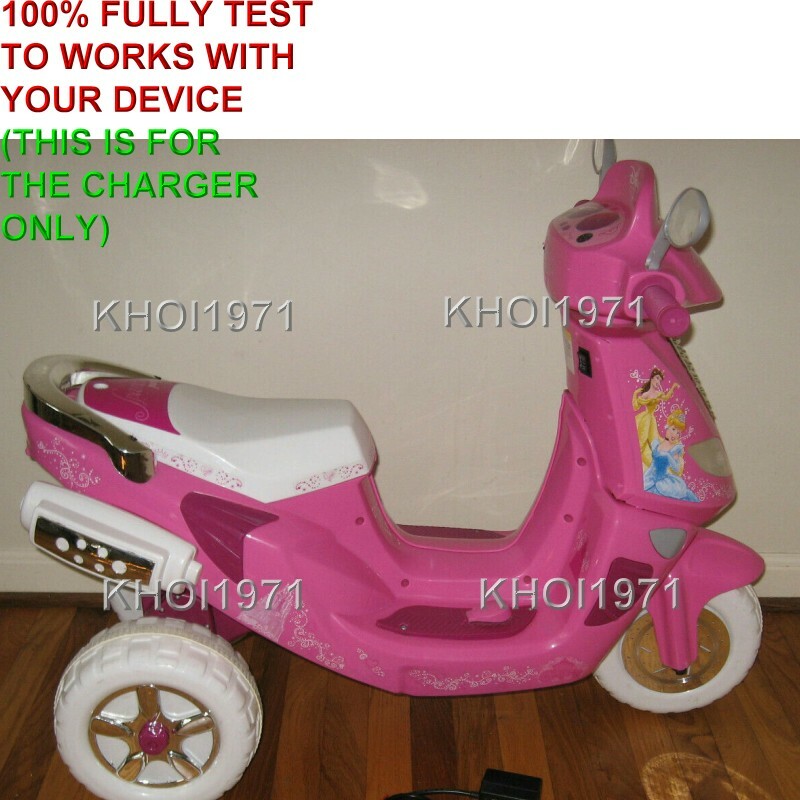 WALL charger AC adapter for PINK KT1004 KID TRAX Disney Princess Scooter ride on