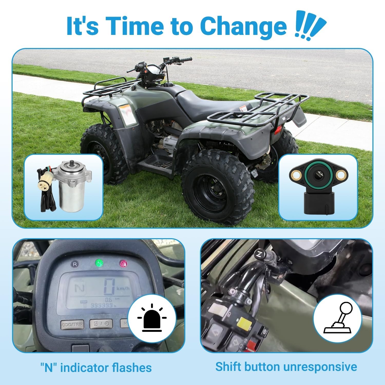 Electric Power Shift Control Motor & Angle Position Sensor Compatible with Ra…