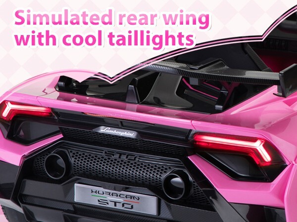 24V Electric Kids Ride on Powered Car Licensed Lamborghini STO w/ Remote Control