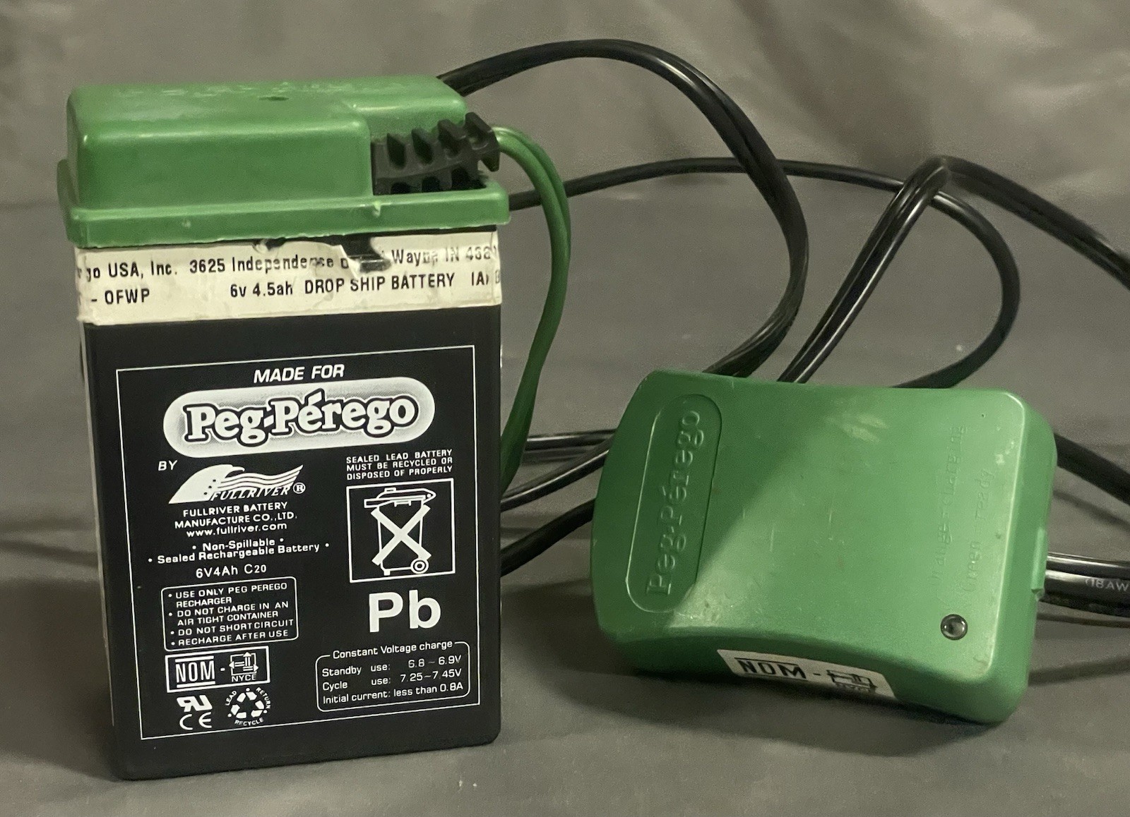Peg Perego 6V 4.5Ah Sealed Rechargeable Battery Thomas Train Ride-On
