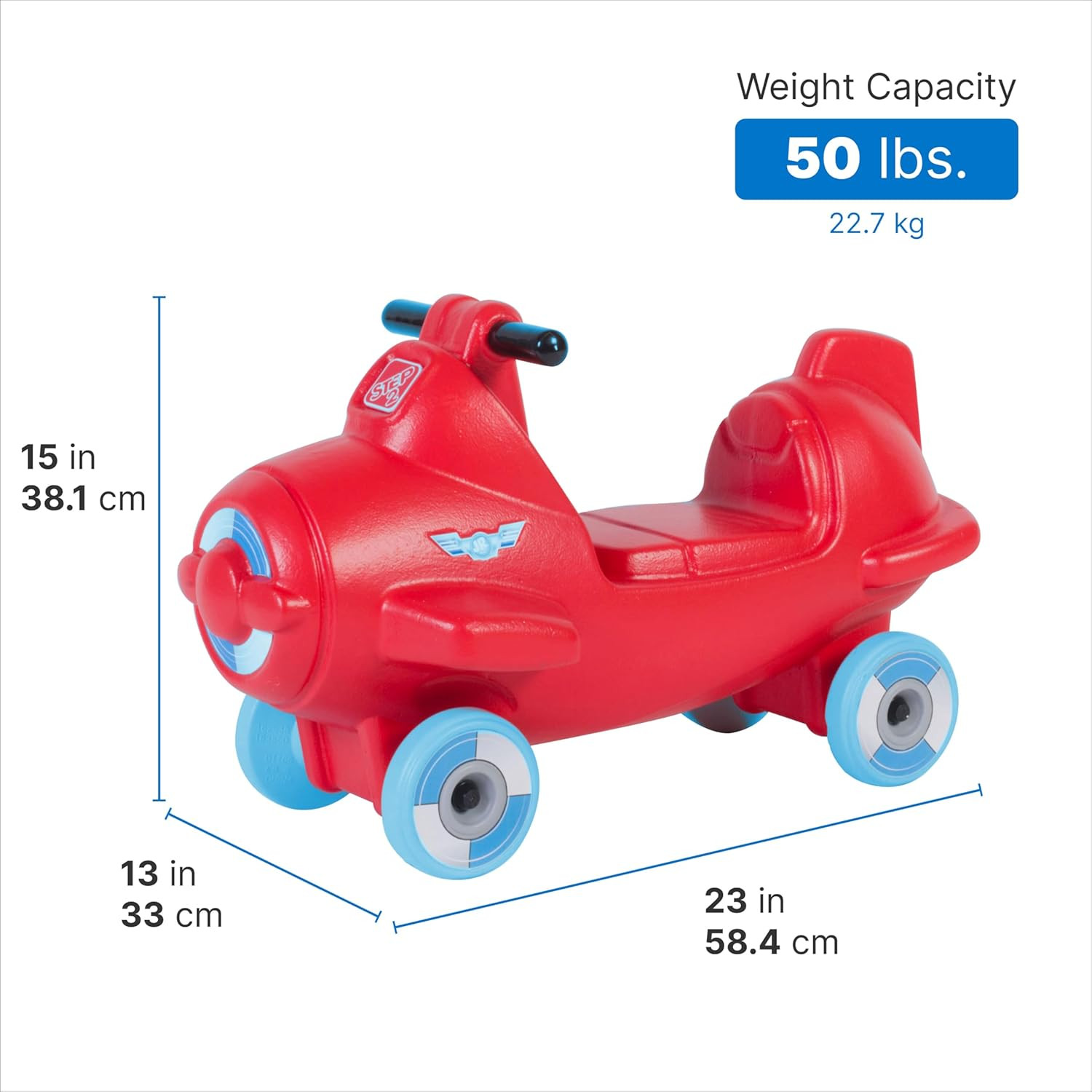 Step2 Sky Rider Kids Push Car, Foot Powered Ride on Toy, Practice Balance with 4
