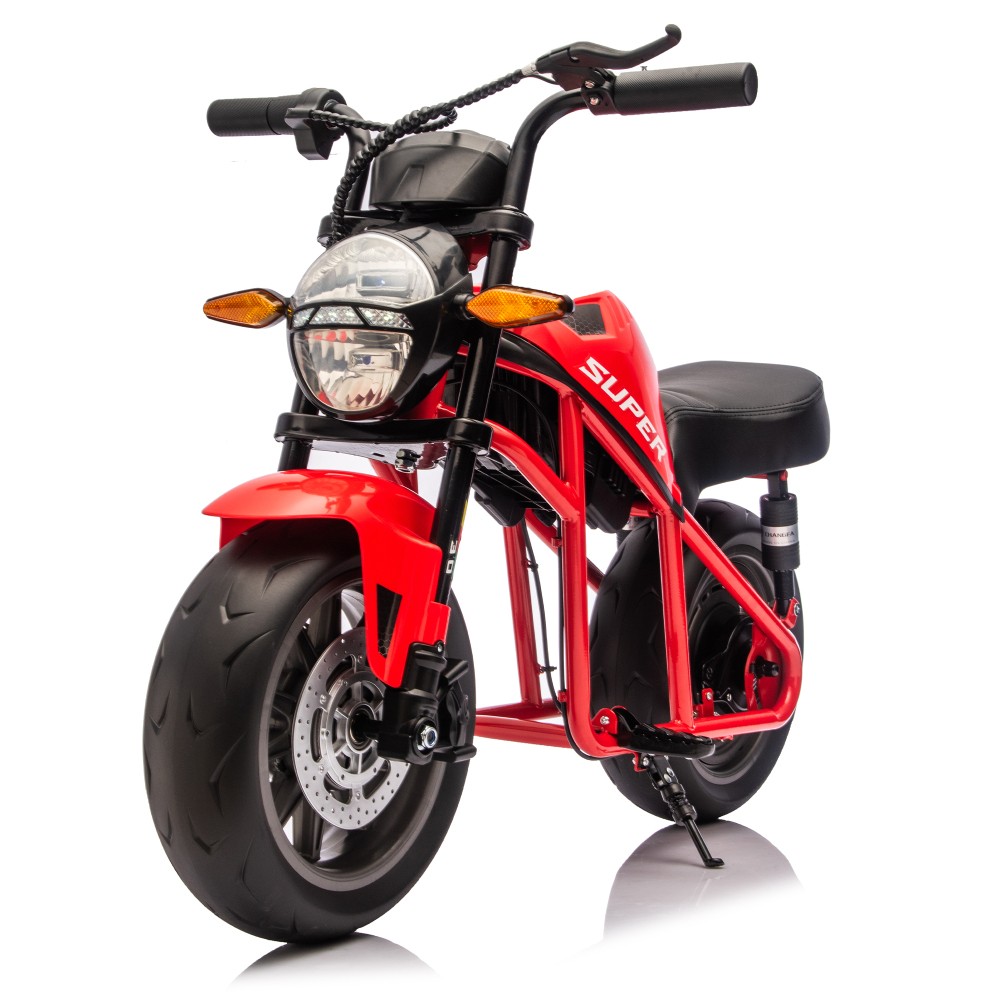300W Kids Ride On Electric Toy Muscle Motorcycle Hub Motor Dual Suspension Age 6