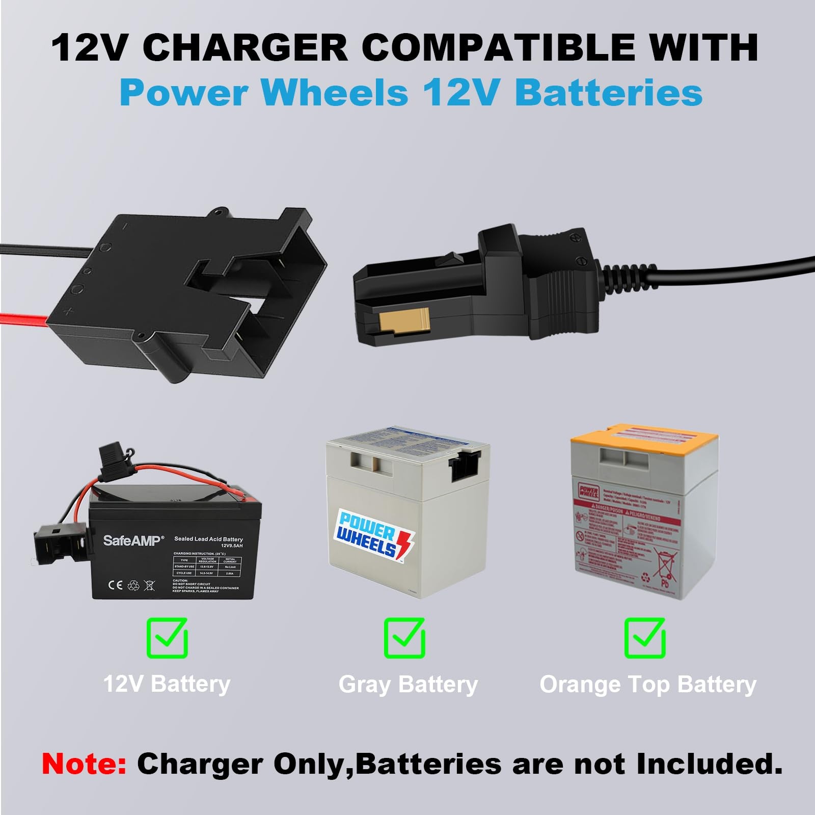 12V Battery Charger Replacement for Power Wheels,12V Charger for Power Wheels…