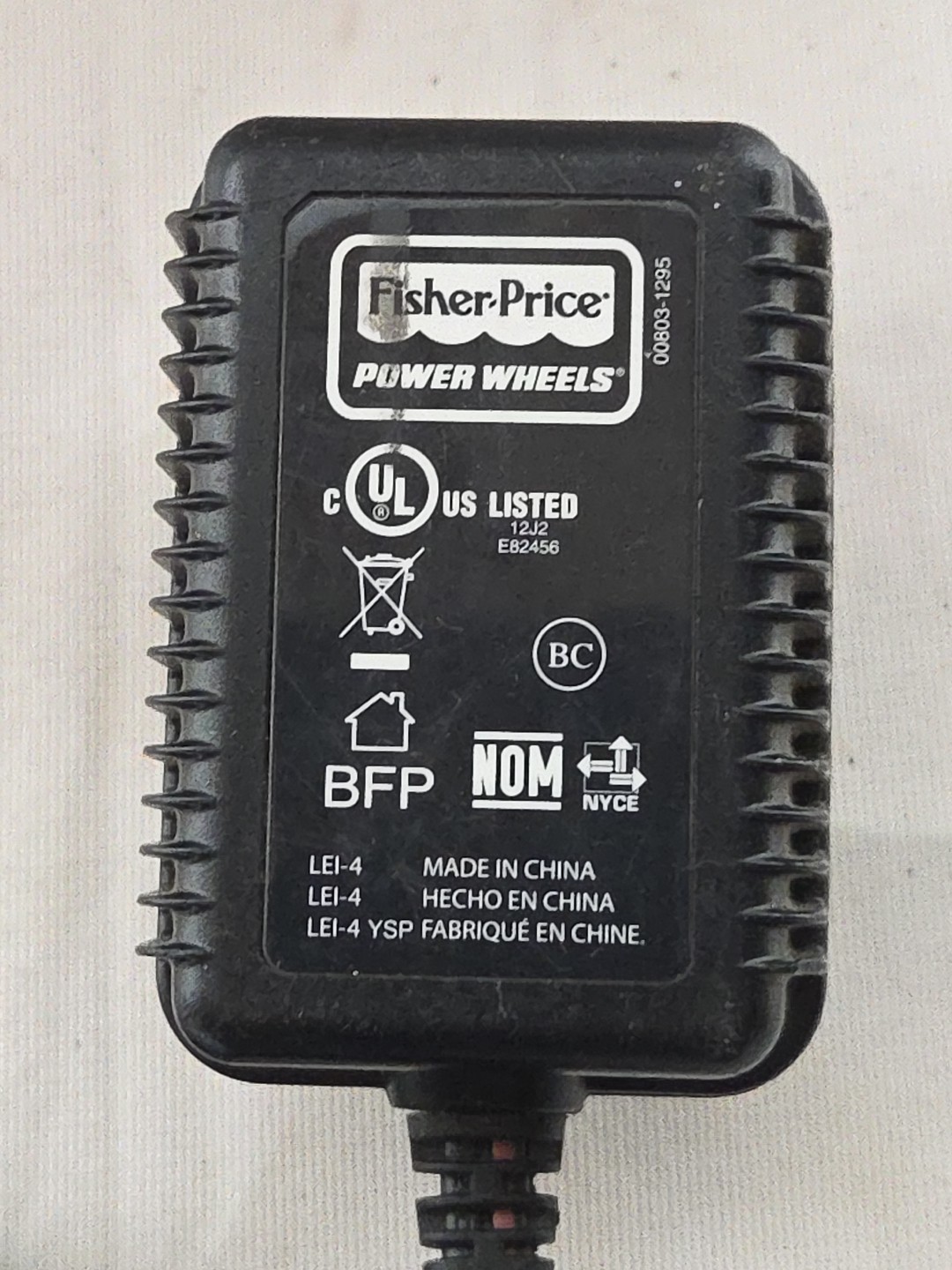12-Volt Charger for Power Wheels Gray Battery and Orange Top Battery