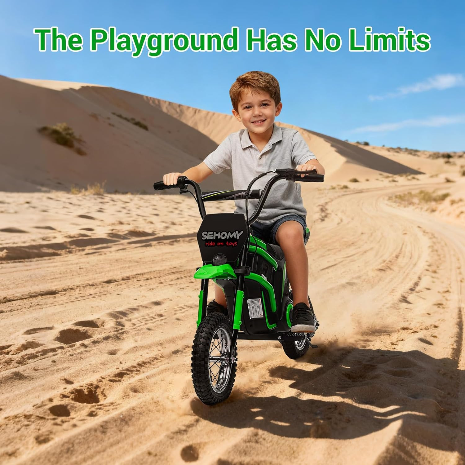 24V Electric Dirt Bike Off-Road Motorcycle For Kids 350W Motor Pneumatic Tire​