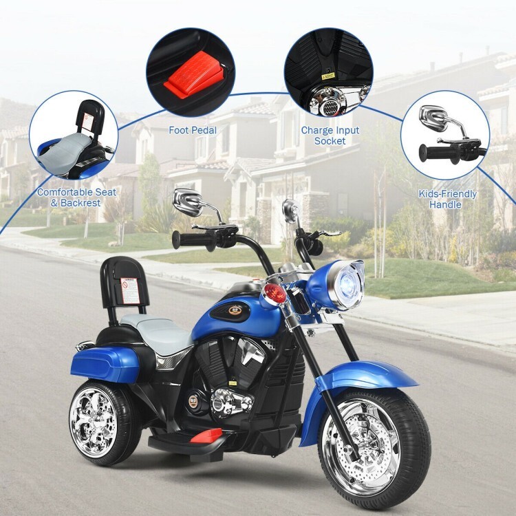 6V Toddler Electric Motorbike In/Outdoor Kids Ride On Toys W/ Horn & Headlights