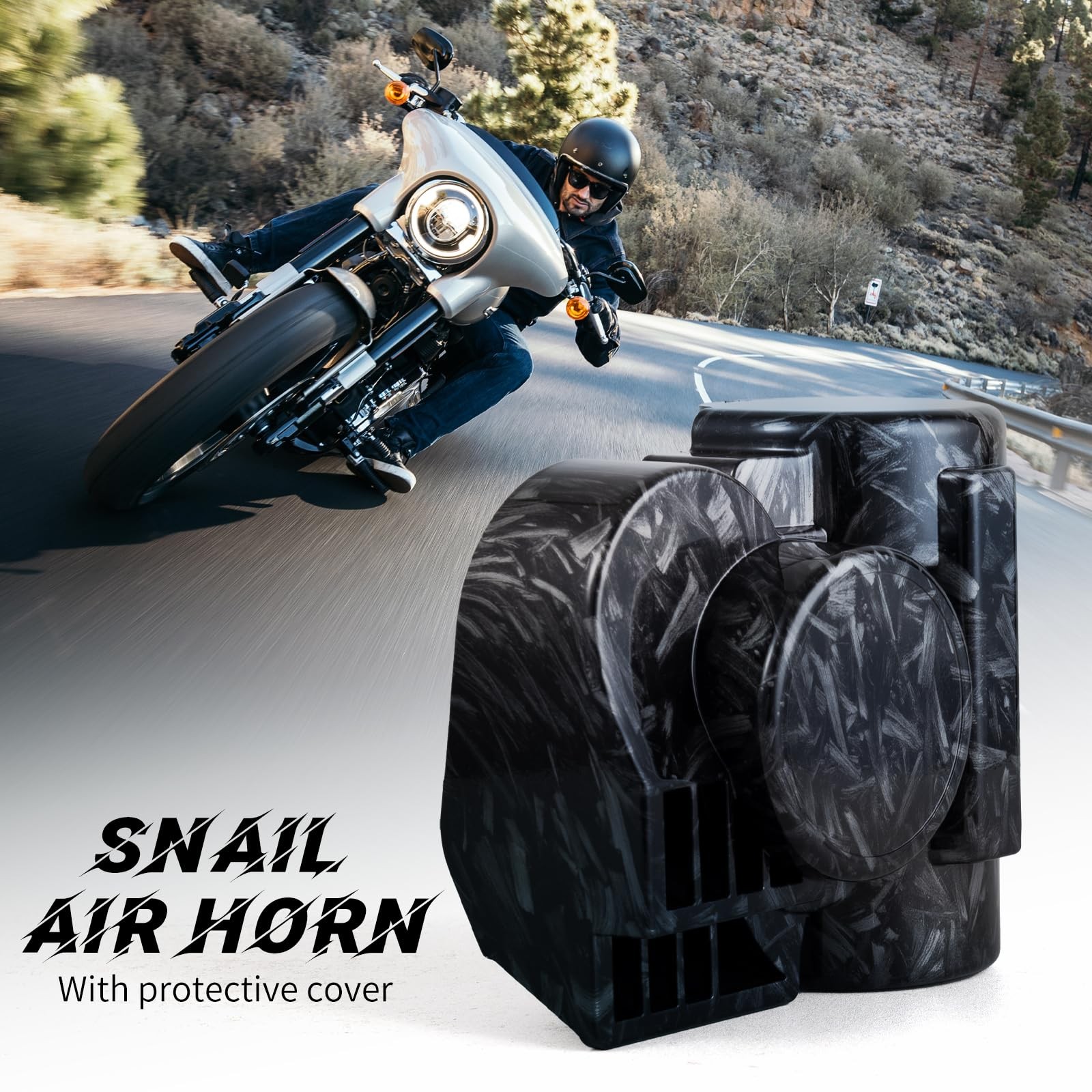 Air Horn for Motorcycle 12V Train Horn for Motorcycles 150dB Super Loud Car H…