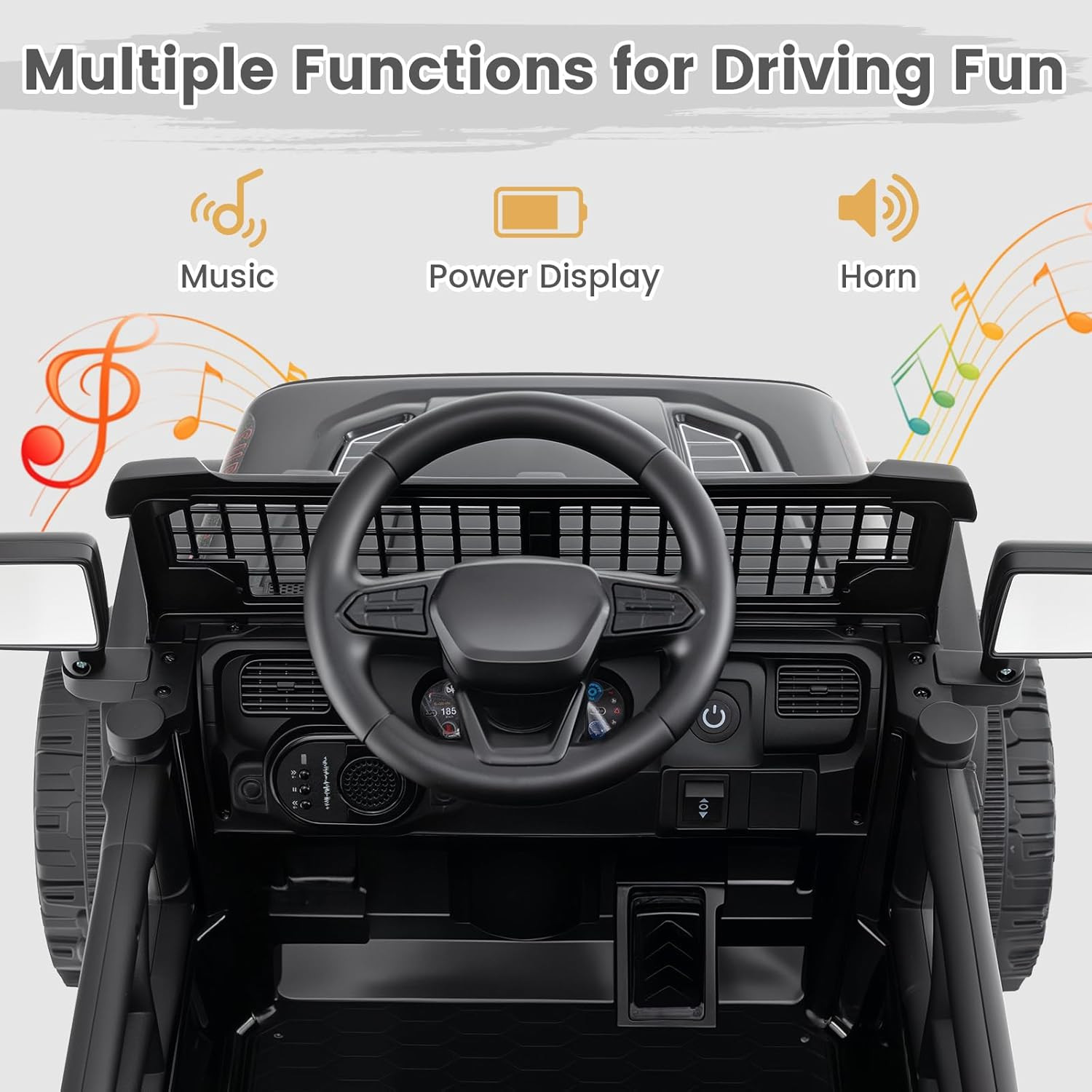 12V Ride on Truck, Battery Powered Electric Vehicle for Kids with Remote Control