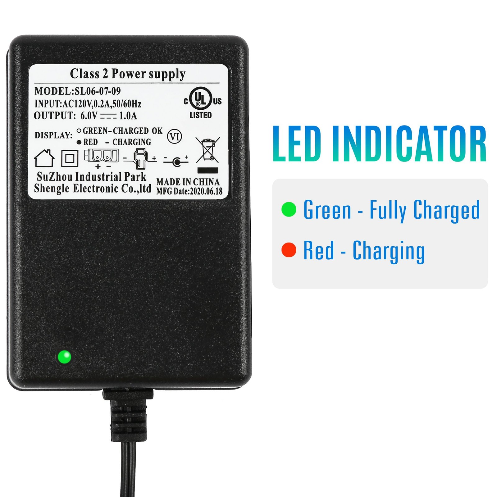 LotFancy 6V Battery Charger for Ride on Toys – Kids Cars Power Large