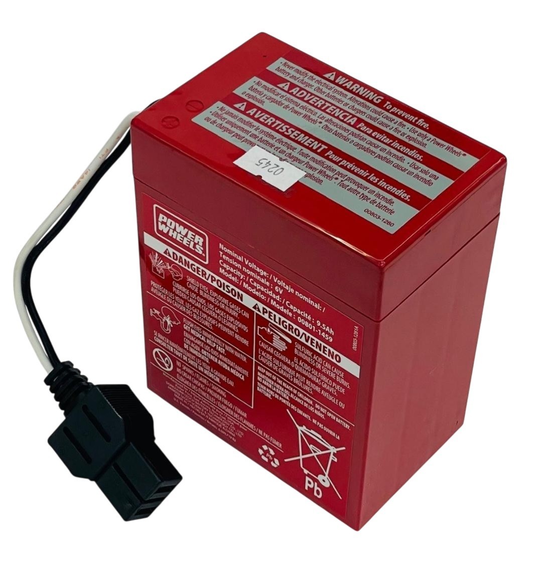 00801-0712 – Power Wheels Super 6 Volt Red Battery