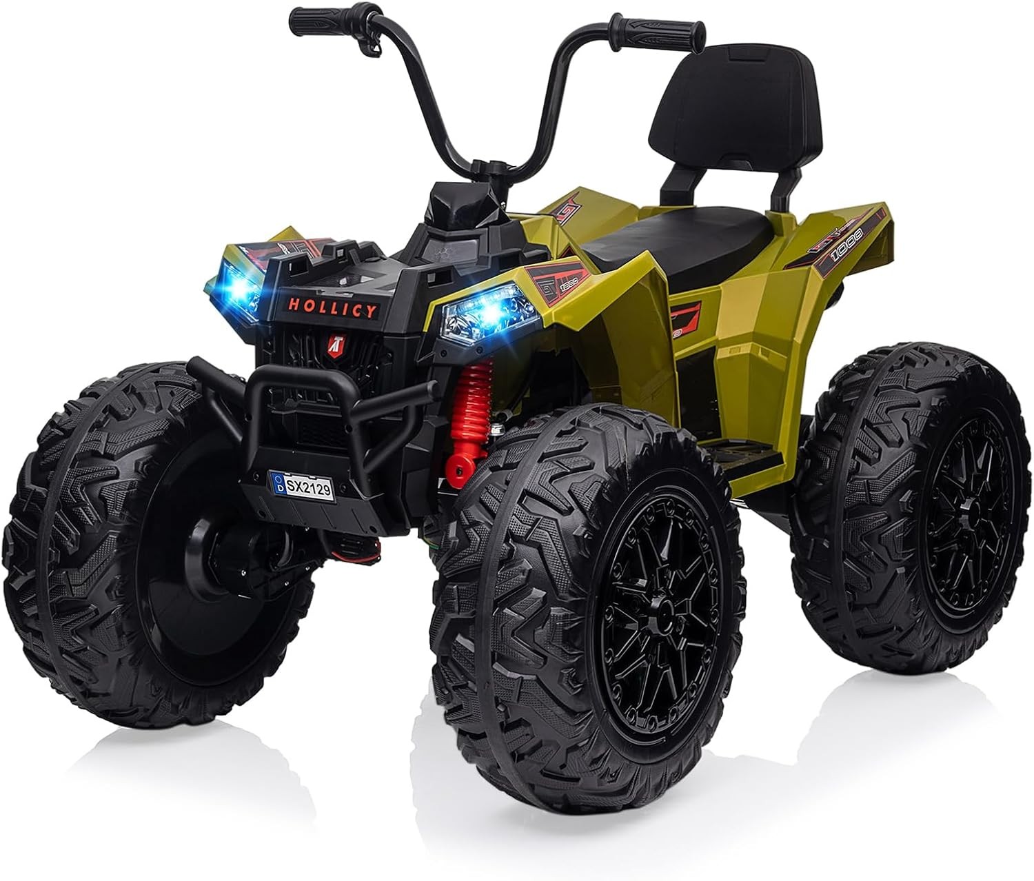 Multicolor 2-Seater Electric ATV for Kids, 4-Wheel Drive with LED Lights & Music
