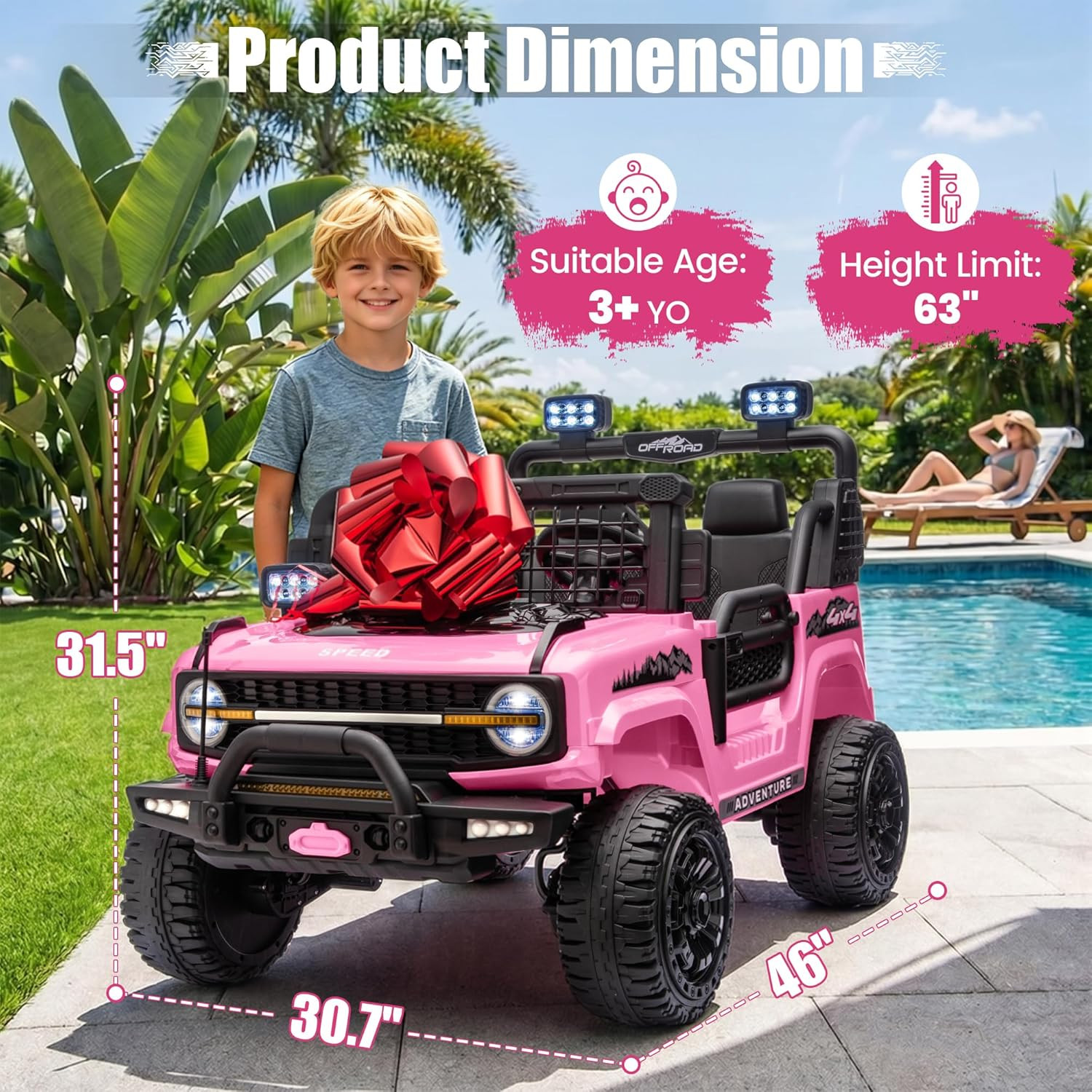 24V 800W 4WD Kids Ride On UTV 2 Seater Electric Off-Road Car with Remote Control