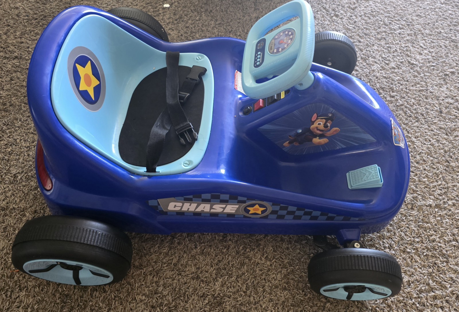 Paw Patrol Chase 6V Electric Go Kart for Kids, Electric Ride-On Toy with Ligh…