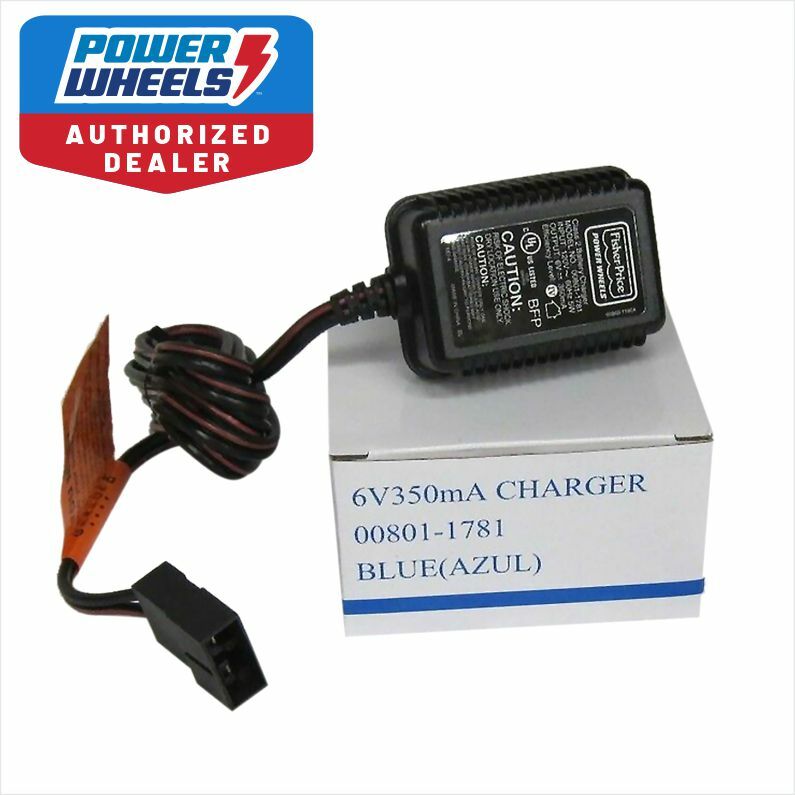 Power Wheels 6V BLUE Battery Charger 00801-1781 ONE YEAR WARRANTY FISHER PRICE*