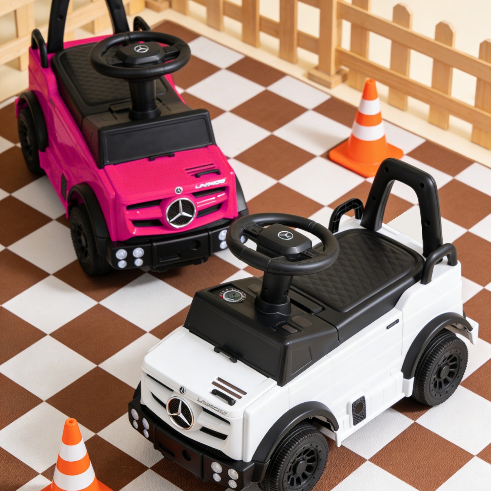 Kids Ride On Cars Outdoor Stroller Mercedes Licensed Wagon Push Car for Age 1-3