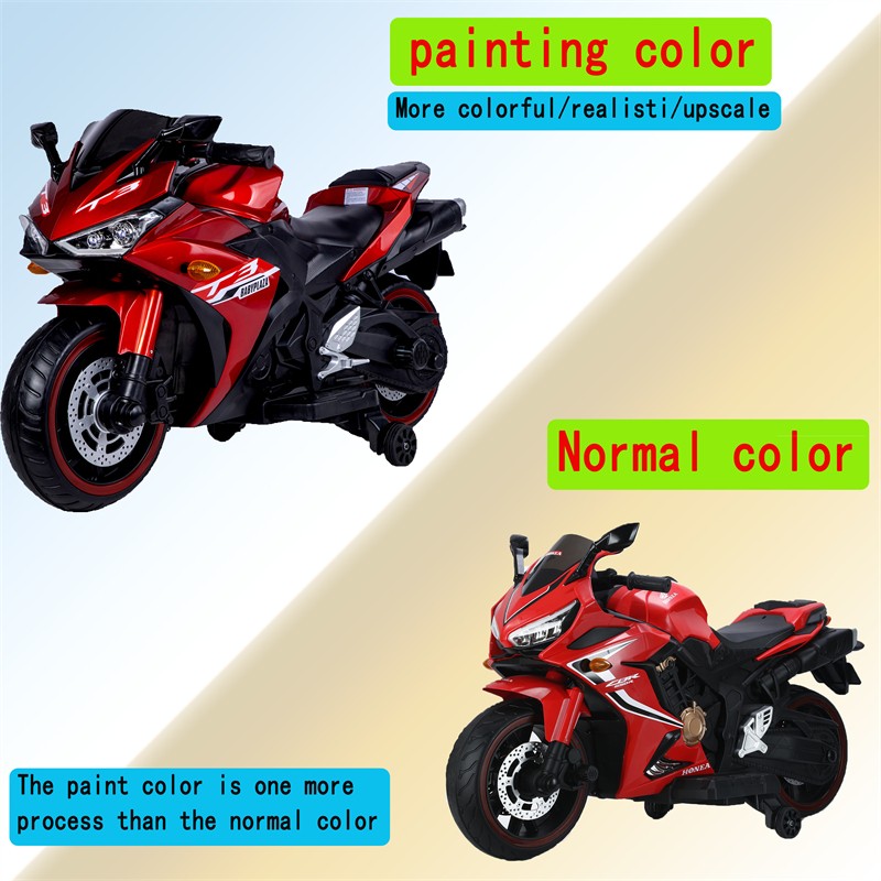 Electric Motorcycle 6/12V Kids Ride On Toy w/ Lighting Wheels for 3-8 Years Old
