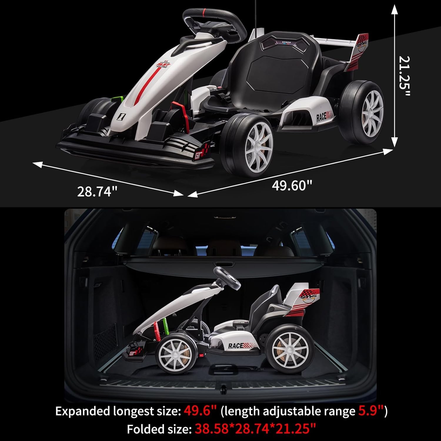 GARVEE Electric Go Kart for Kids 6–12, 24V 7AH, Dual 200W Motors, Drift Tires