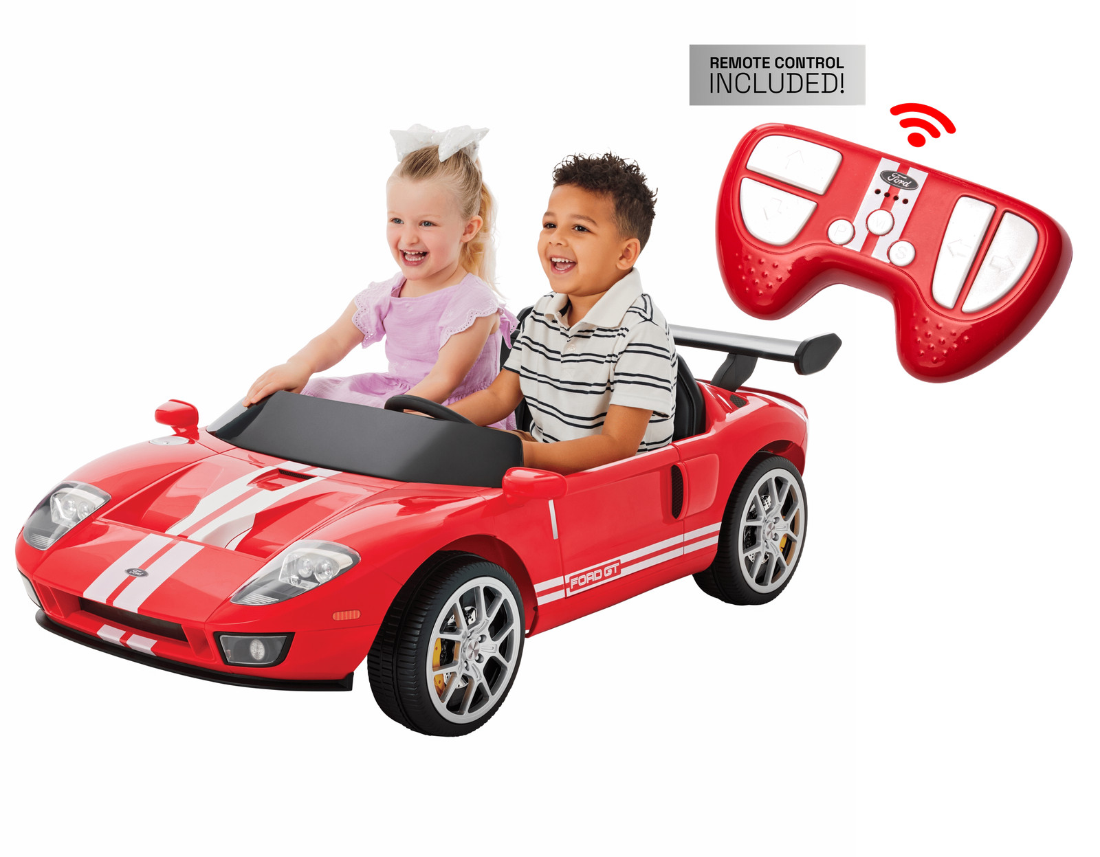 Hyper 12V Ford GT Convertible, Battery Powered Ride on Toy for Kids Ages 3+, Red