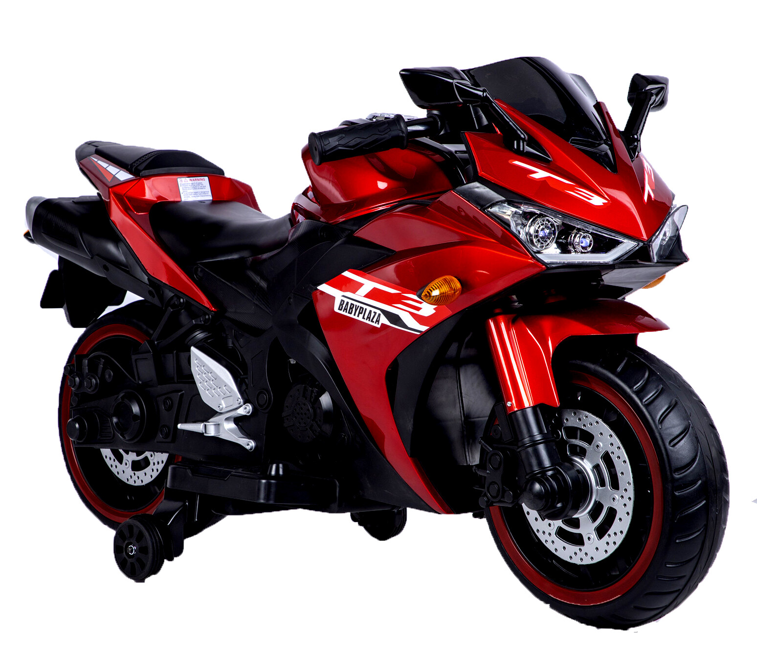 Kids Ride on Dirt Bike 12V Electric Motorcycle for Child w/ Training Wheels LED