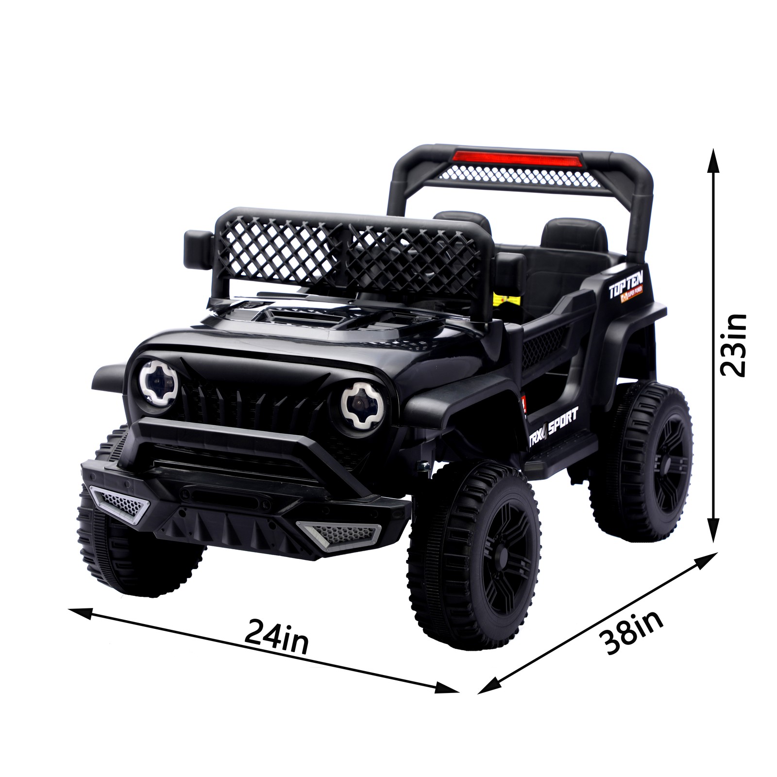 Ride on Car Kids Electric Car with Remote Control Swing for 3~6 Years Gift Black