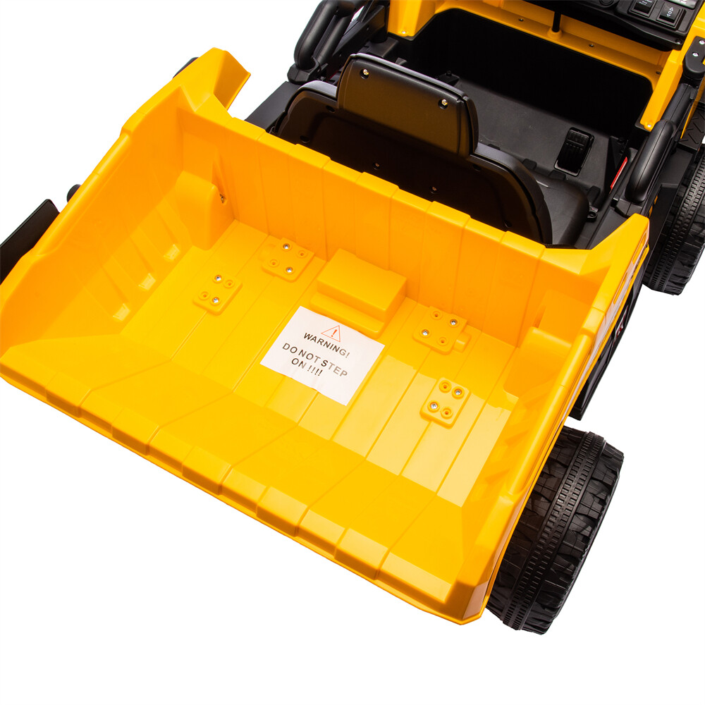 12V Kids Ride On Dump Truck W/ Remote Control 1.24-3.11MPH Kids Toy for Aged 3-5
