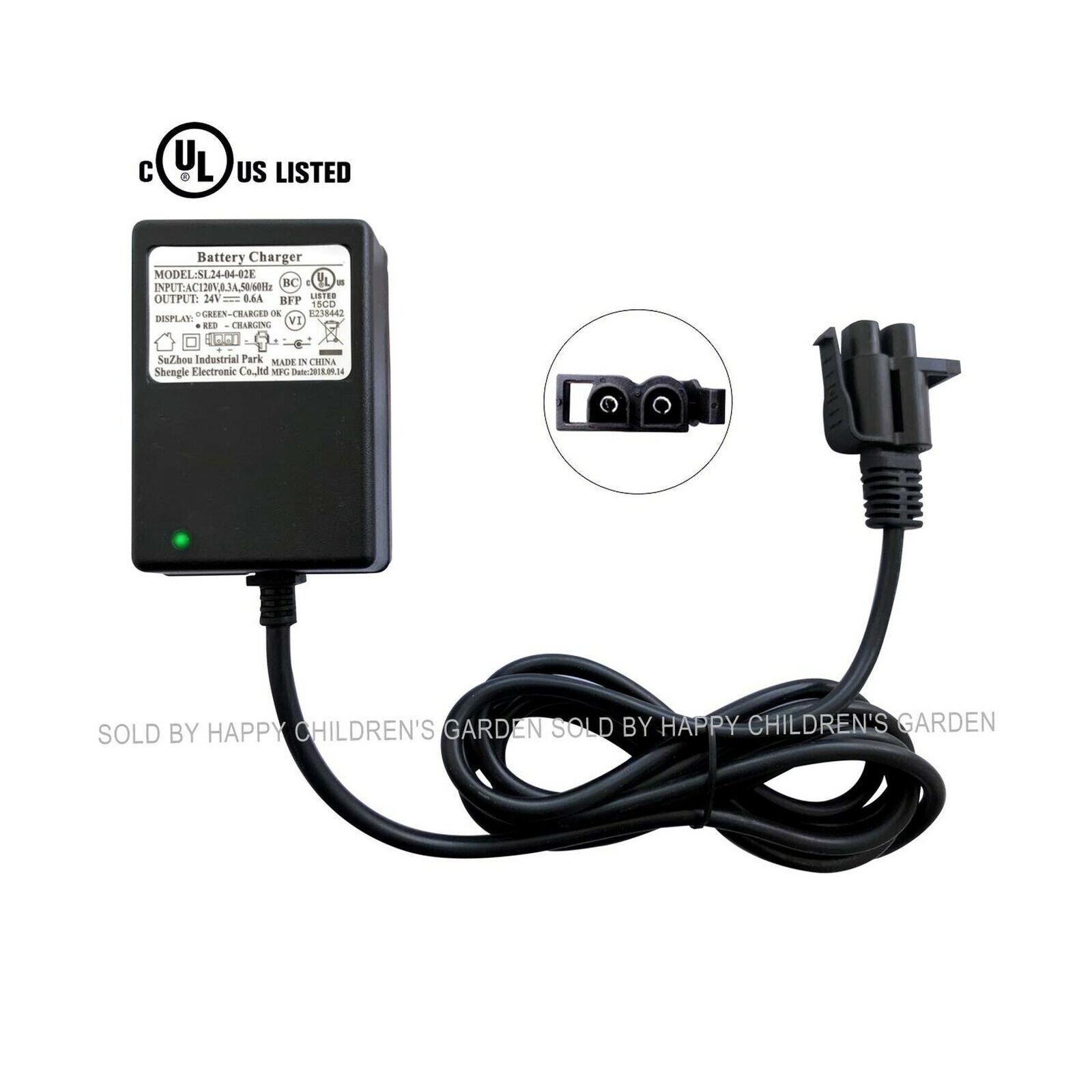 🔥24V B Charger for Thunder Tank Fom Walmart Power Cord Plug Ride ON TOY🔥