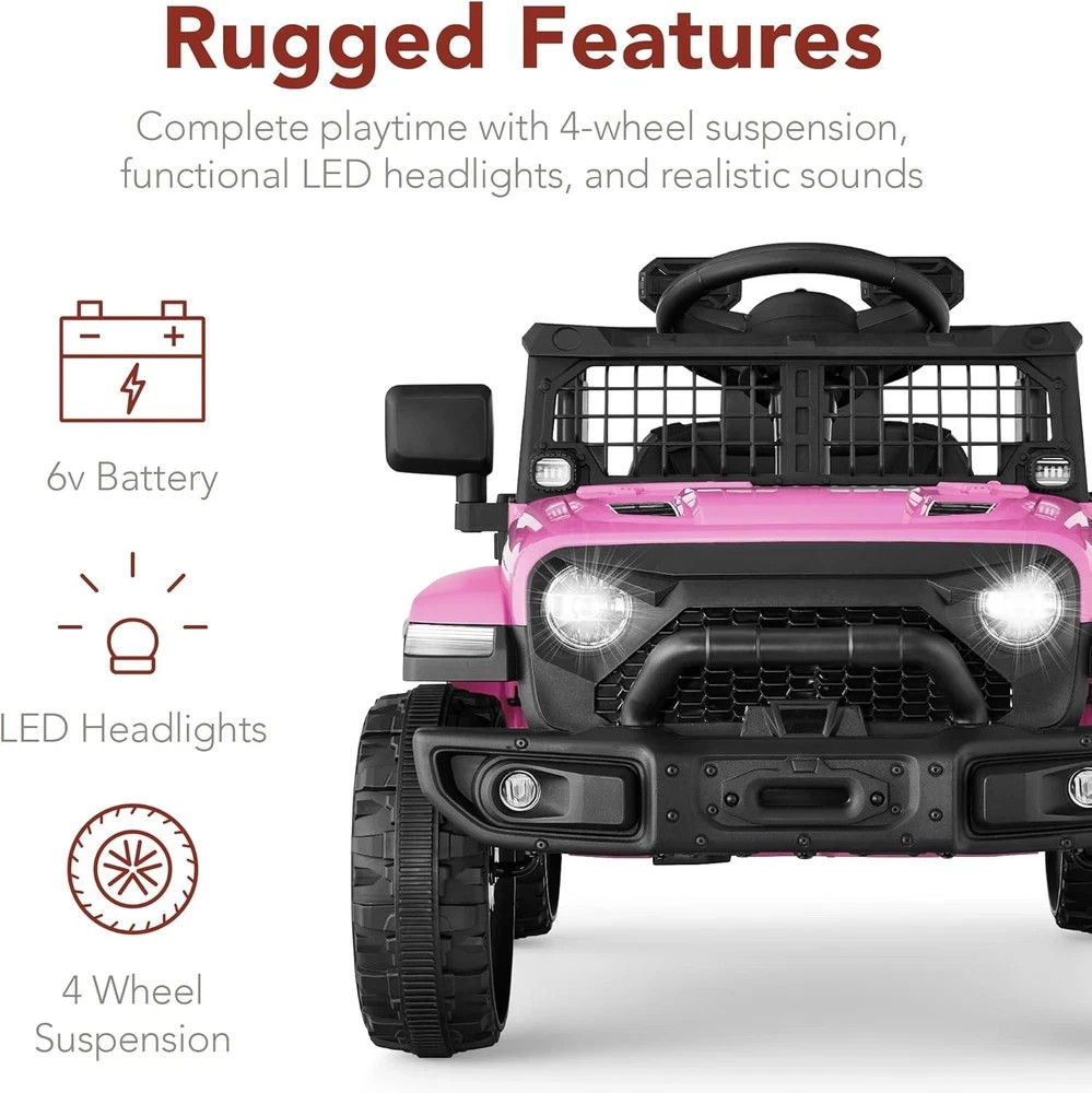 Carro Electrico Para Niños De 3 A 5 Años Montar Manejar Y Jugar Con Luces NUEVO