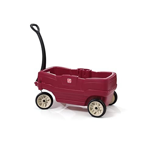 Kids Ride On Wagon, Durable Plastic Stroller Substitute, Seat Belts, Max 75 lbs,