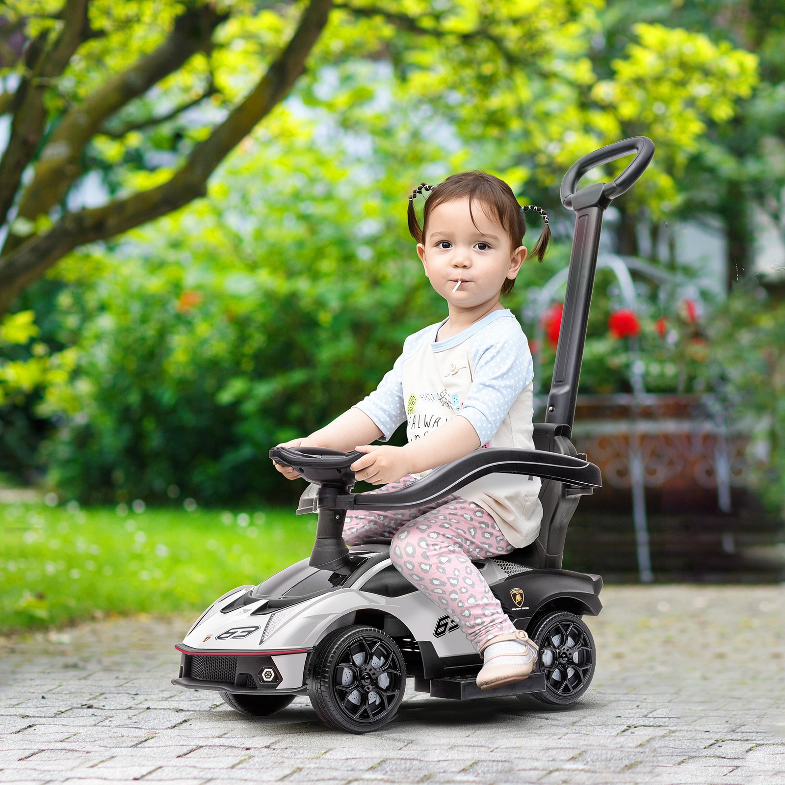 2 in 1 Ride on Push Car Essenza SCV12 Licensed Toddler Sliding Car, Manual White