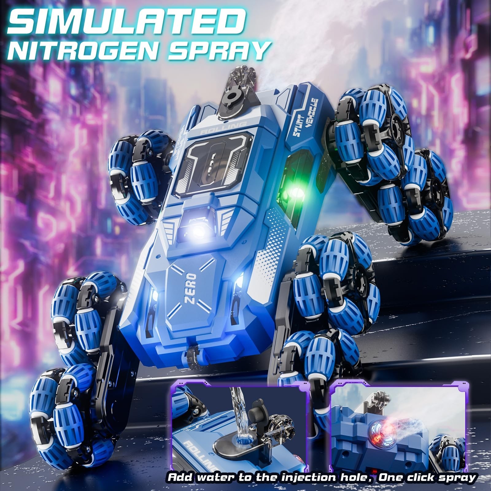 Cool 8 Wheel Gesture Control RC Stunt Car , Birthday Toys Gifts for 6 7 8-12 …